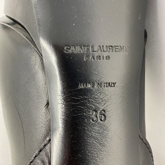 Saint Laurent Janis 120 Harness Platform Leather Boots Black Size 36 - Picture 5 of 8